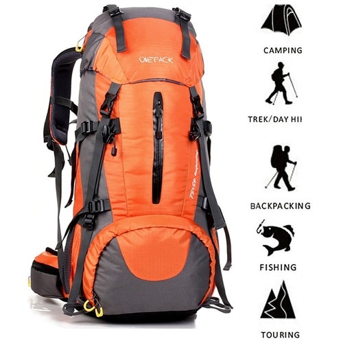 Water Resistant vs Waterproof — ONEPACK 50L Hiking Backpack.