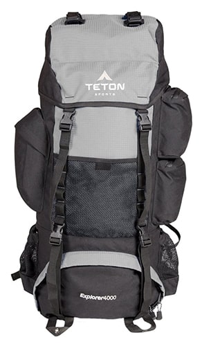 Teton Sports Explorer 4000 Hiking Backpack — Front View.