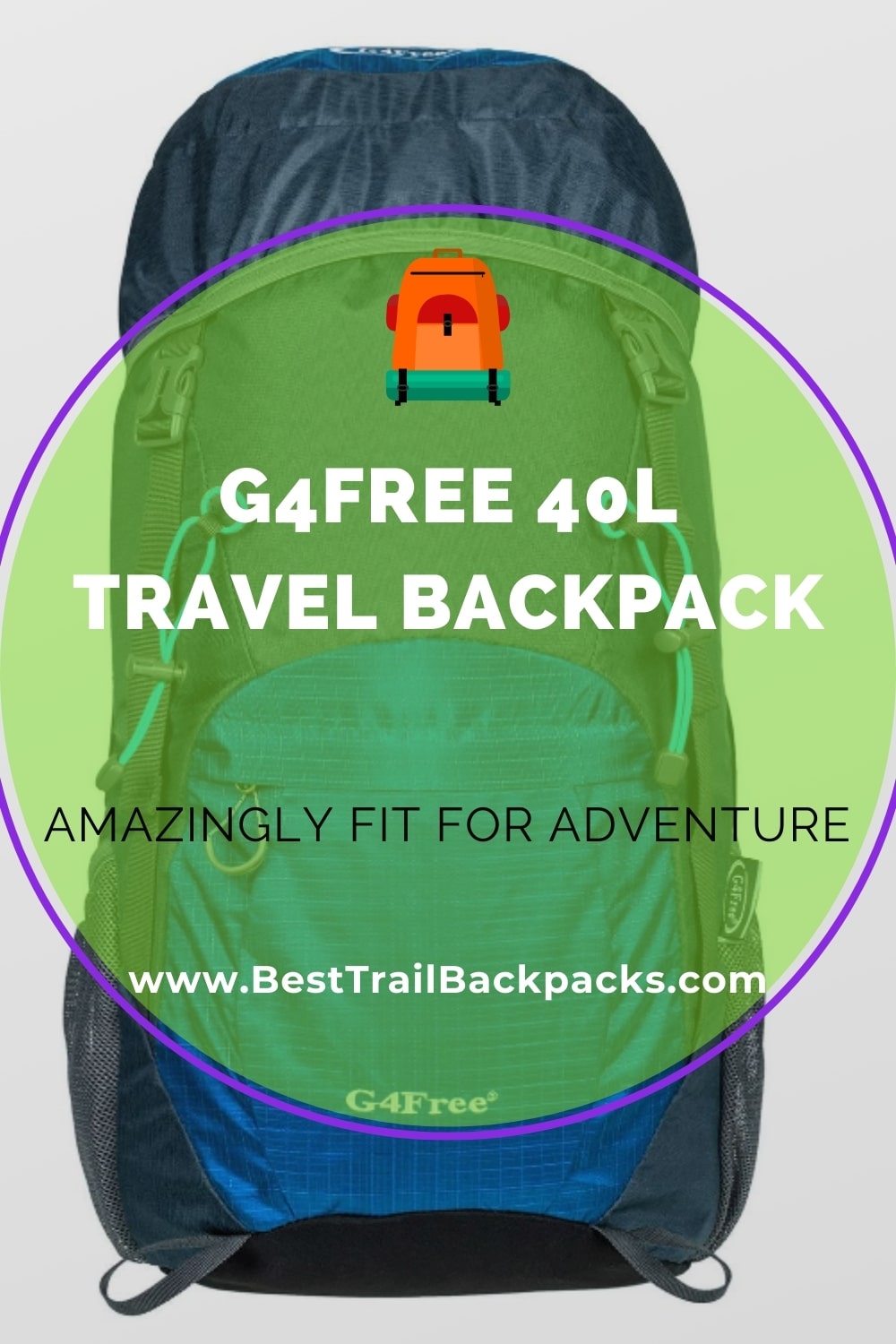G4Free Travel Backpack Review - Front View