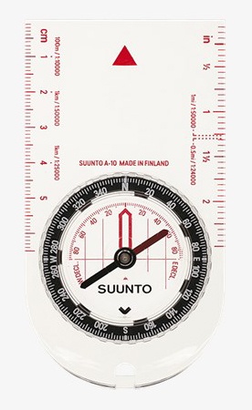 Best Compass for Hiking, the Suunto A-10 NH Compass — Front View.