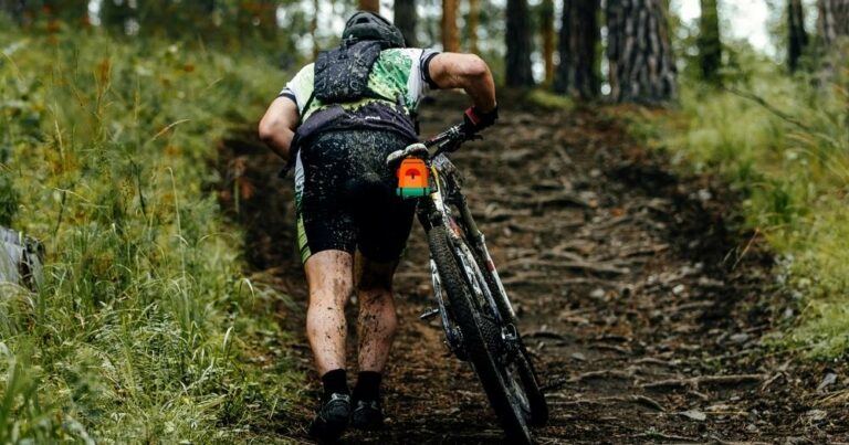 Wash a Backpack — Biker with Dirty Backpack.