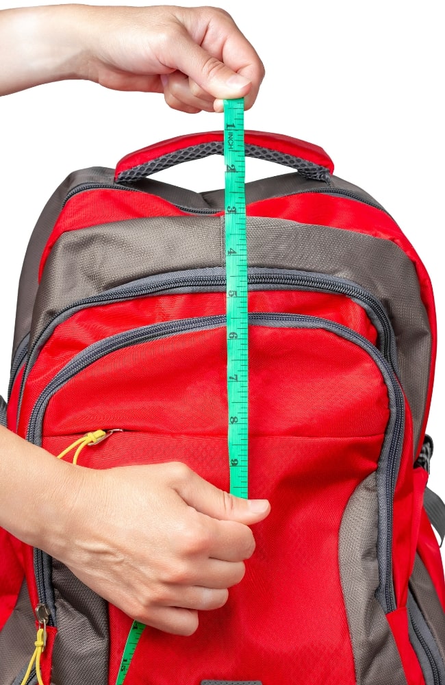 Backpack Rain Cover — Measuring the Size of a Travel Backpack.